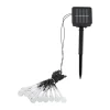 Guirlande Lumineuse Solaire Eglo Ice Led Transparent, 10 Lumieres, Changeur De Couleurs