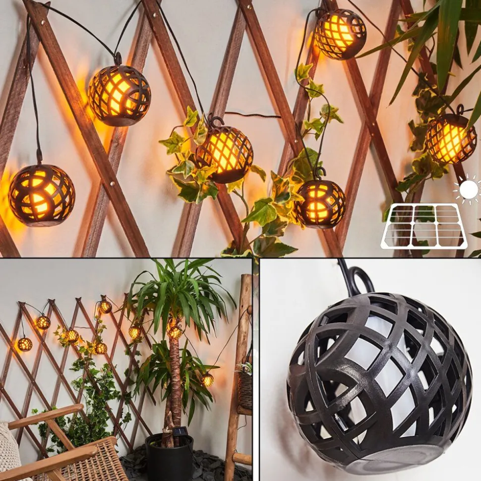 Guirlande Lumineuse Solaire Torpo Led Noir, Blanc, 96 Lumieres