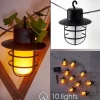 Guirlande Pozzuoli Led Noir, Blanc, 10 Lumieres