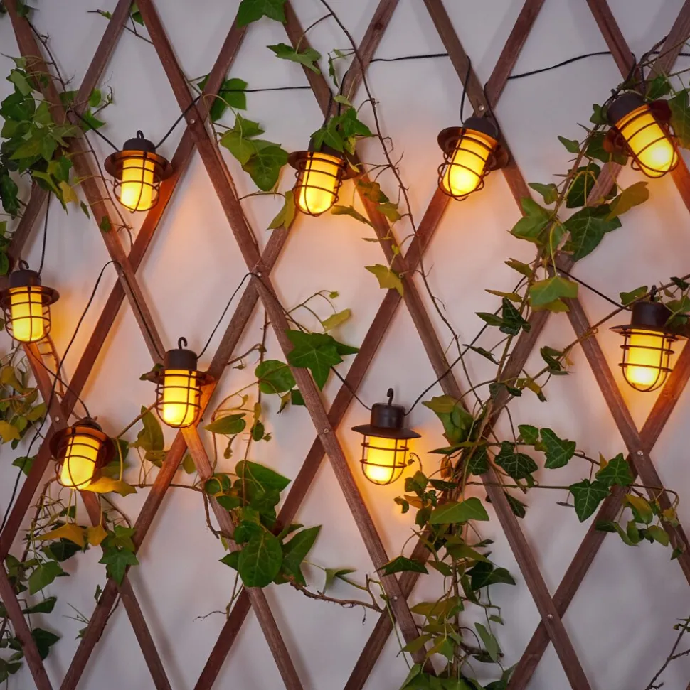 Guirlande Pozzuoli Led Noir, Blanc, 10 Lumieres