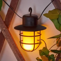 Guirlande Pozzuoli Led Noir, Blanc, 10 Lumieres
