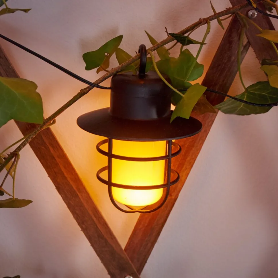 Guirlande Pozzuoli Led Noir, Blanc, 10 Lumieres