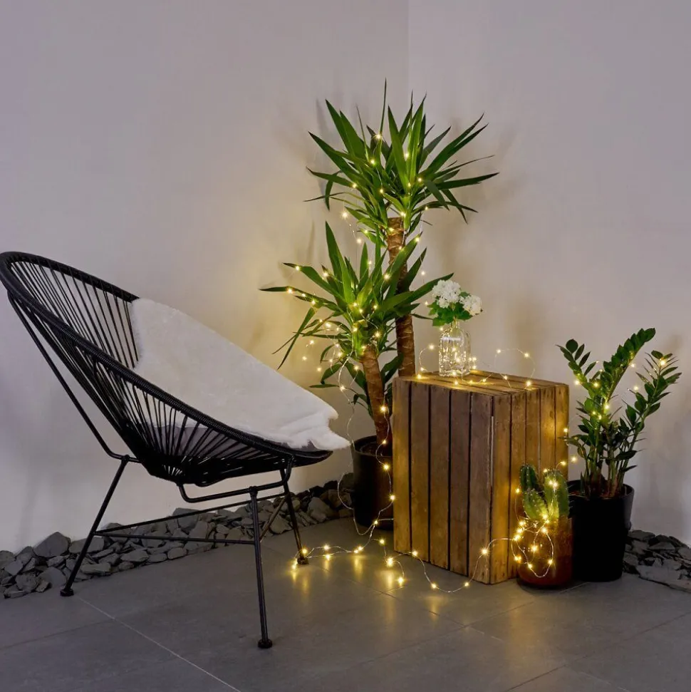 Guirlande Solaire Pistoia Led Blanc, 120 Lumieres