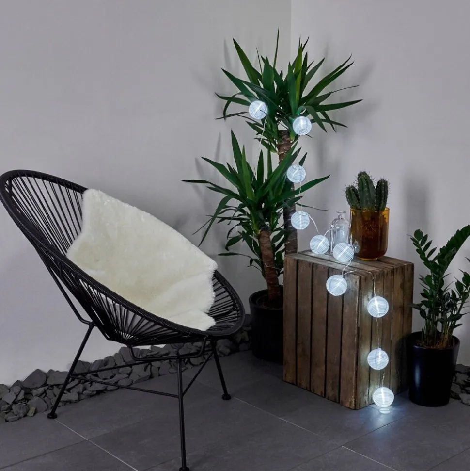 Guirlande Solaire Redding Led Blanc, 10 Lumieres