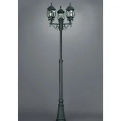 Kobe Reverbere Vert, Noir, 3 Lumieres