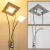 Lampadaire A Vasque Kimba Led Nickel Mat, 3 Lumieres