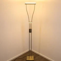Lampadaire A Vasque Kimba Led Nickel Mat, 3 Lumieres