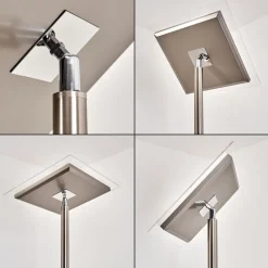 Lampadaire A Vasque Veteli Led Acier Inoxydable, 2 Lumieres