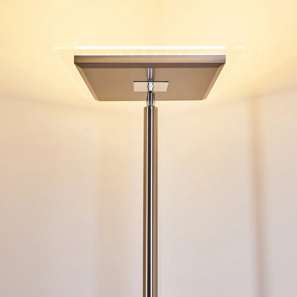 Lampadaire A Vasque Veteli Led Acier Inoxydable, 2 Lumieres