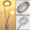 Lampadaire A Vasque Watino Led Nickel Mat, 3 Lumieres