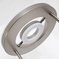 Lampadaire A Vasque Watino Led Nickel Mat, 3 Lumieres