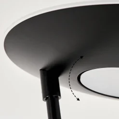 Lampadaire A Vasquegravin Led Noir, 2 Lumieres