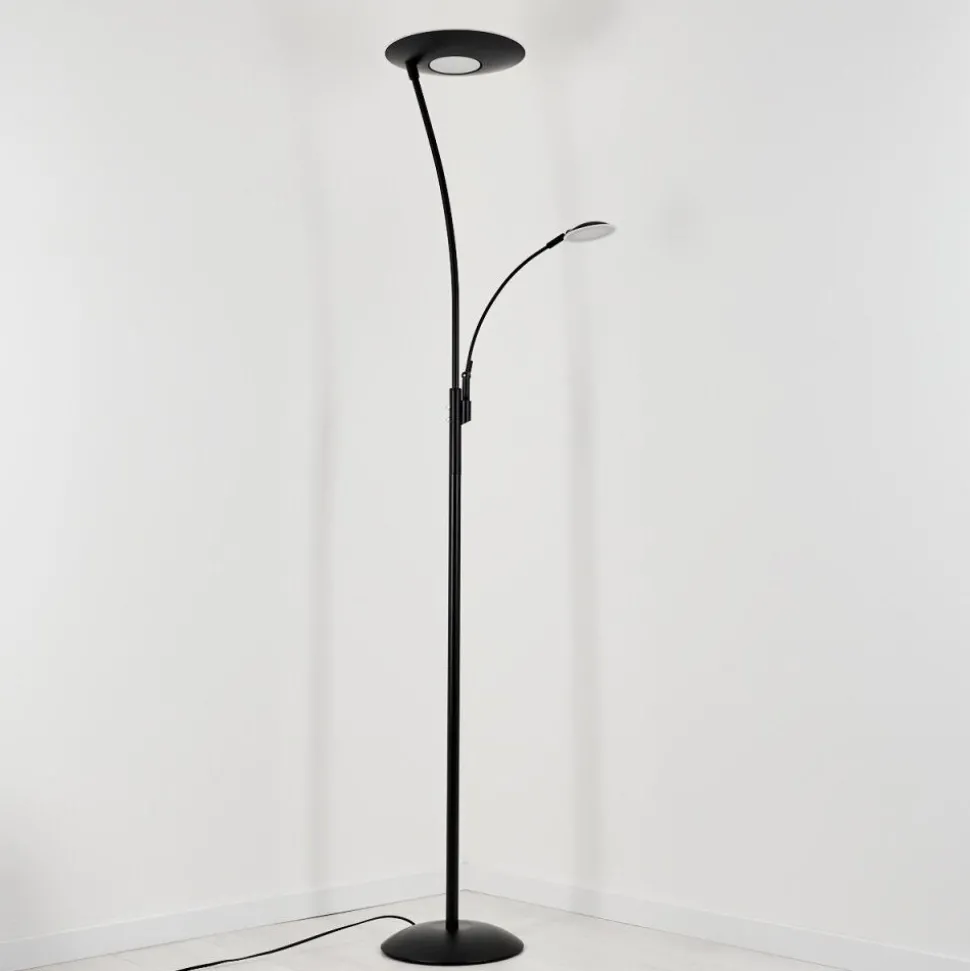 Lampadaire A Vasquegravin Led Noir, 2 Lumieres