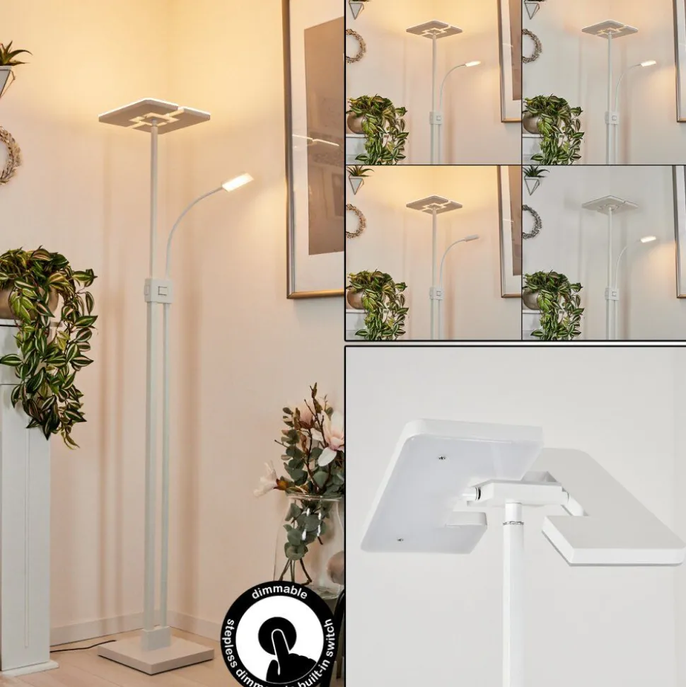 Lampadaire A Vasquejanze Led Blanc, 2 Lumieres