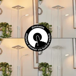 Lampadaire A Vasquejanze Led Blanc, 2 Lumieres