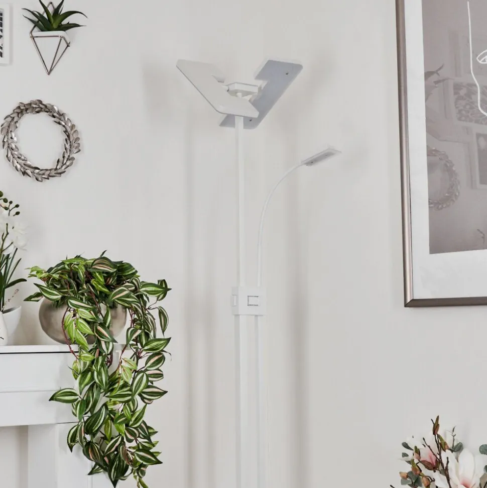 Lampadaire A Vasquejanze Led Blanc, 2 Lumieres