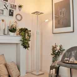 Lampadaire A Vasquejanze Led Blanc, 2 Lumieres