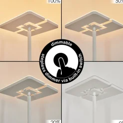 Lampadaire A Vasquejanze Led Blanc, 2 Lumieres