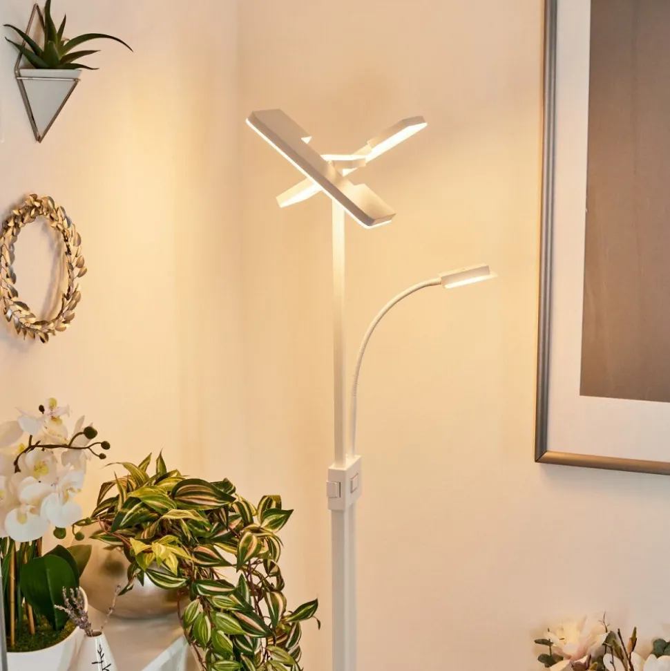 Lampadaire A Vasquejanze Led Blanc, 2 Lumieres