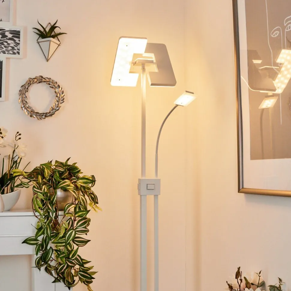 Lampadaire A Vasquejanze Led Blanc, 2 Lumieres