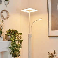 Lampadaire A Vasquejanze Led Blanc, 2 Lumieres