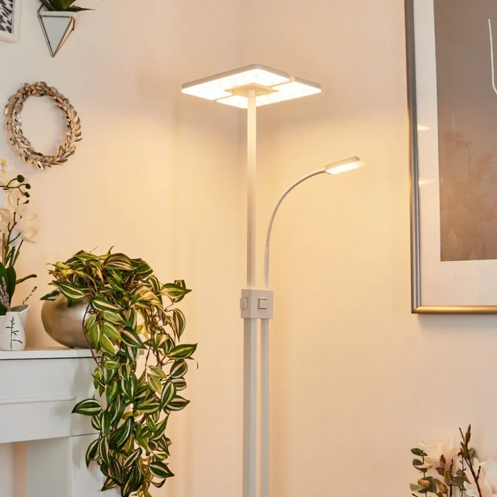 Lampadaire A Vasquejanze Led Blanc, 2 Lumieres