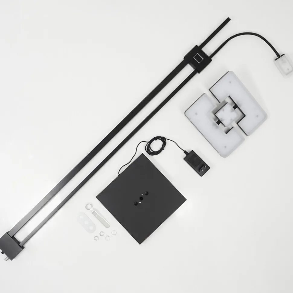 Lampadaire A Vasquejanze Led Noir, 2 Lumieres