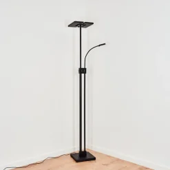 Lampadaire A Vasquejanze Led Noir, 2 Lumieres