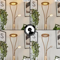 Lampadaire A Vasquekimba Led Or, 3 Lumieres