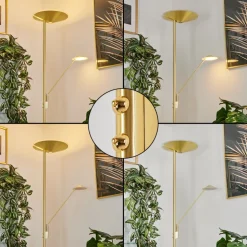Lampadaire A Vasquemurca Led Laiton, 2 Lumieres