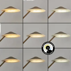 Lampadaire A Vasquemurca Led Vieux Laiton, 2 Lumieres