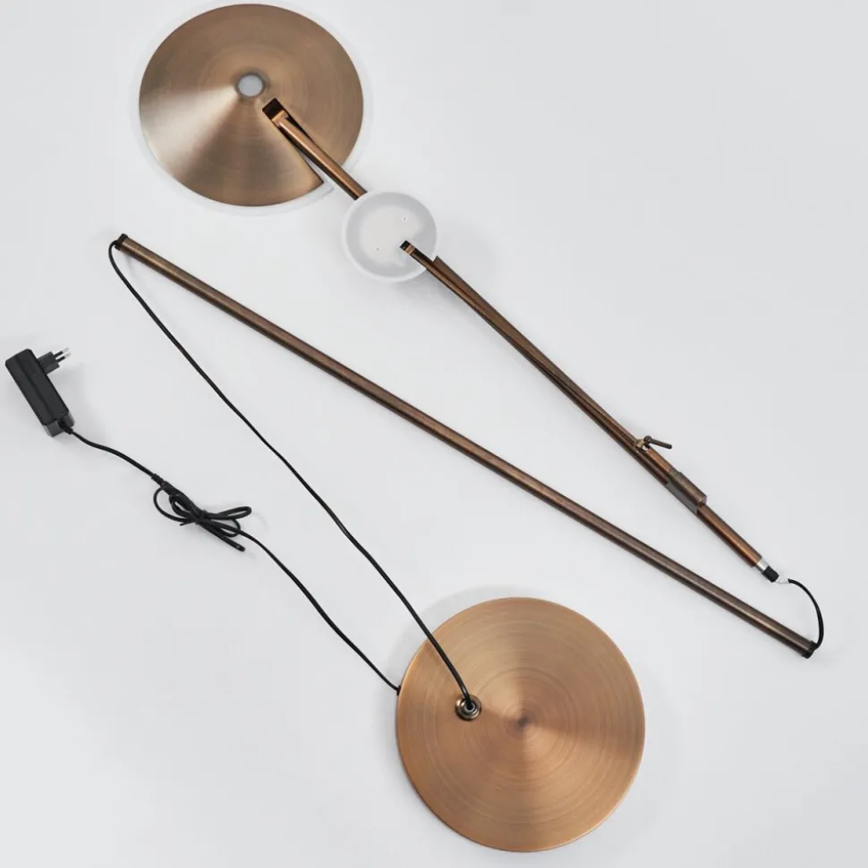 Lampadaire A Vasquemurca Led Vieux Laiton, 2 Lumieres