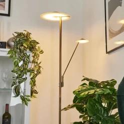 Lampadaire A Vasquemurca Led Vieux Laiton, 2 Lumieres