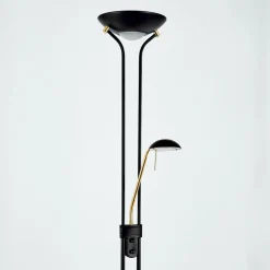 Lampadaire A Vasquerom Led Noir, 2 Lumieres