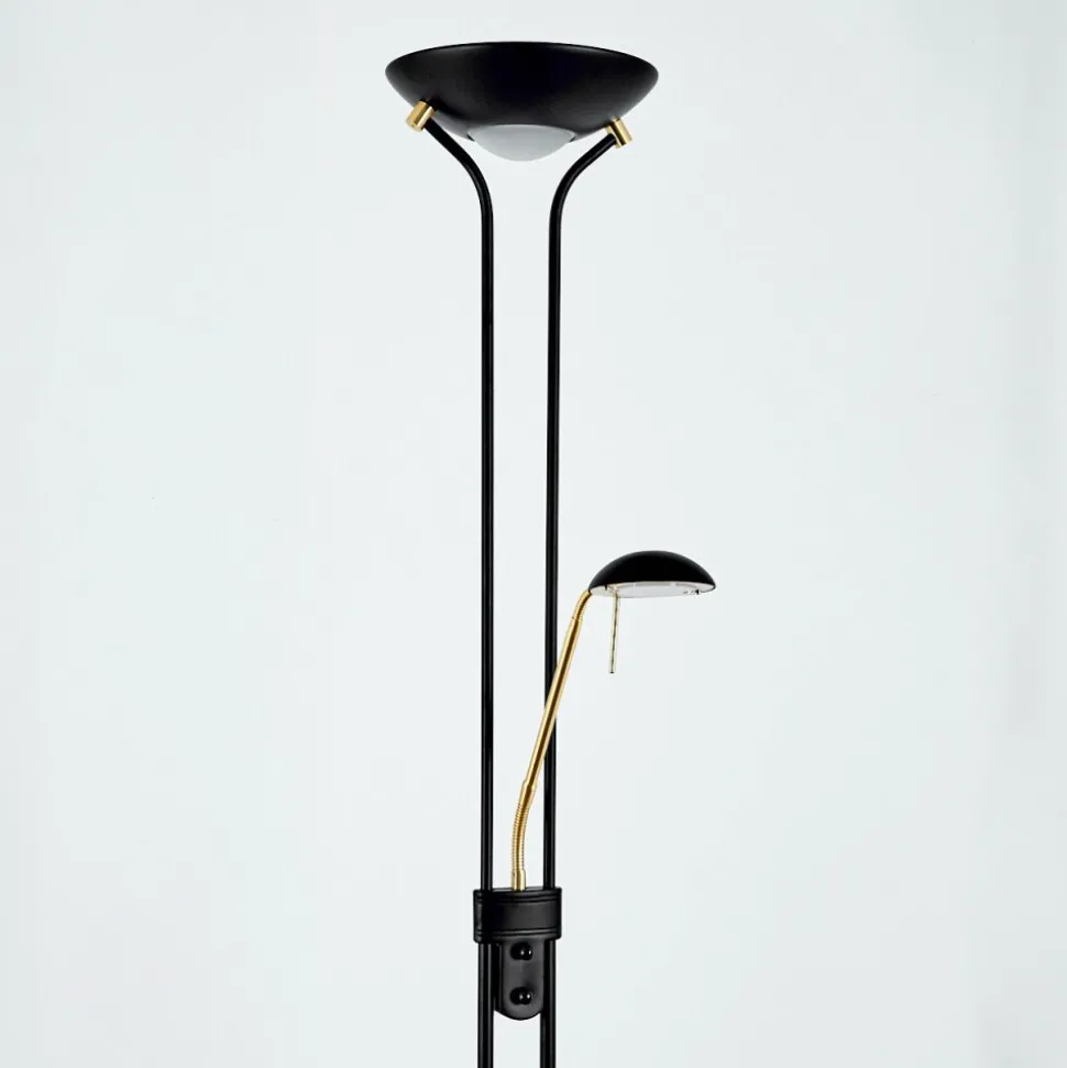 Lampadaire A Vasquerom Led Noir, 2 Lumieres