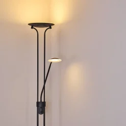 Lampadaire Abiqua Led Noir, 2 Lumieres