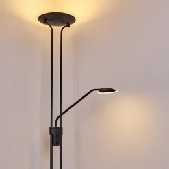 Lampadaire Abiqua Led Noir, 2 Lumieres