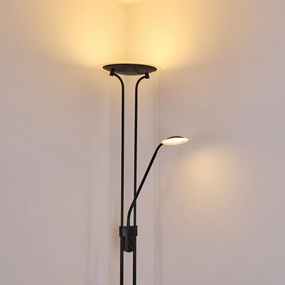 Lampadaire Abiqua Led Noir, 2 Lumieres