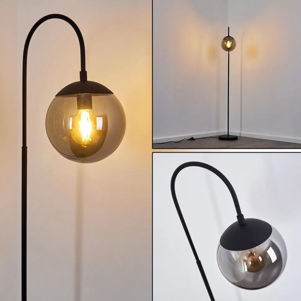 Lampadaire Agropoli Noir, 1 Lumiere