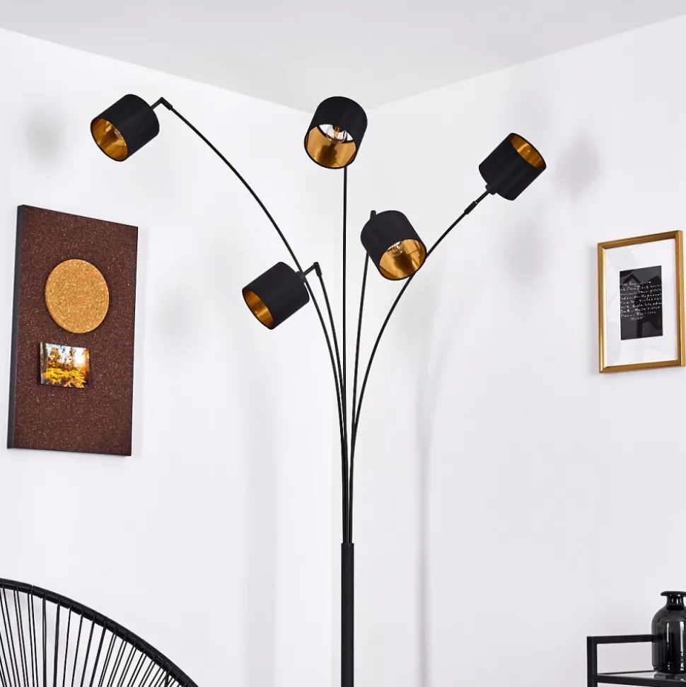 Lampadaire Alsen Noir, 5 Lumieres