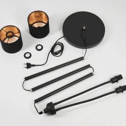 Lampadaire Alsen Noir, 2 Lumieres
