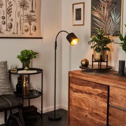 Lampadaire Alsen Noir, 1 Lumiere