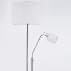 Lampadaire Antillo Nickel Mat, 2 Lumieres