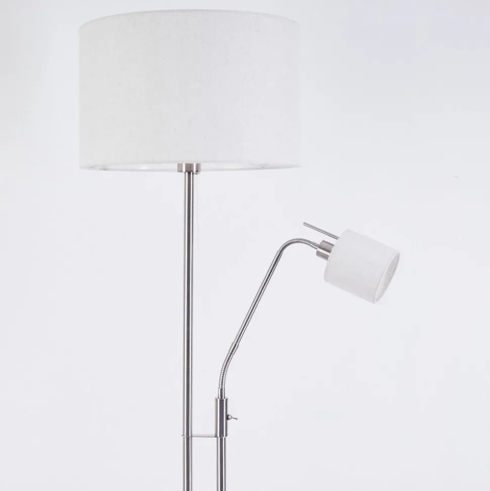 Lampadaire Antillo Nickel Mat, 2 Lumieres