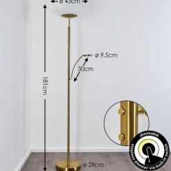 Lampadaire Argostoli Led Laiton, 2 Lumieres