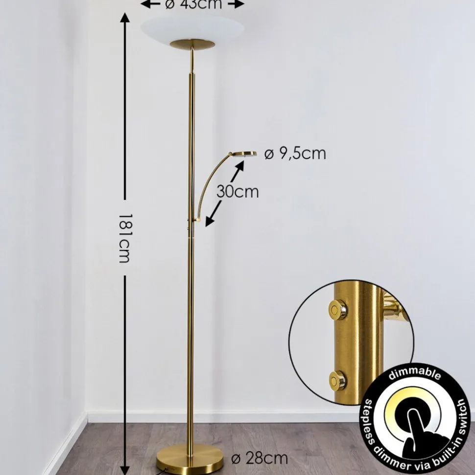 Lampadaire Argostoli Led Laiton, 2 Lumieres