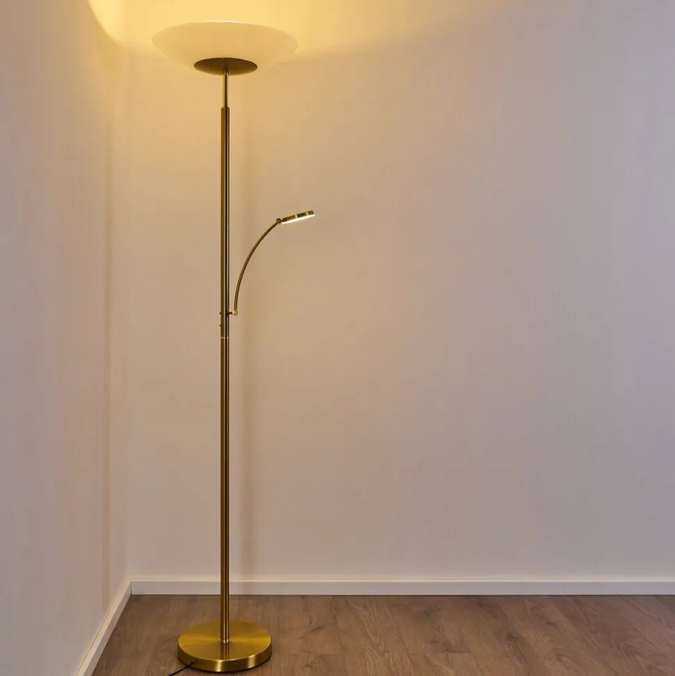 Lampadaire Argostoli Led Laiton, 2 Lumieres