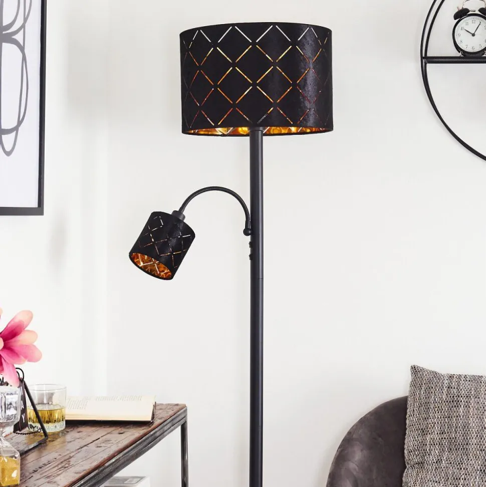 Lampadaire Arnoya Noir, 2 Lumieres