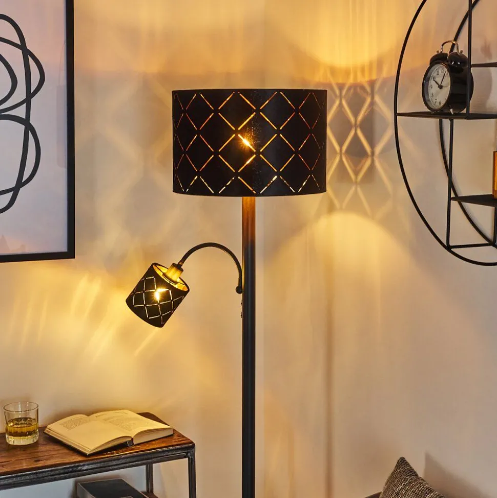 Lampadaire Arnoya Noir, 2 Lumieres