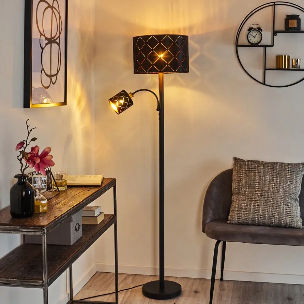 Lampadaire Arnoya Noir, 2 Lumieres